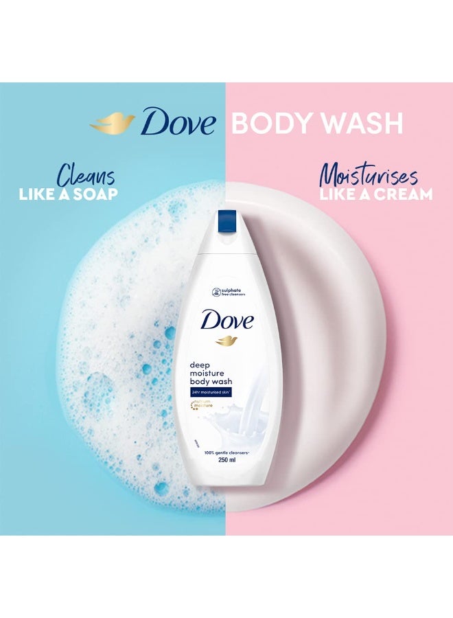 Dove Deeply Nourishing Body Wash | 250 ml | Moisturizing Body Wash For Softer, Smoother Skin | Dove Body Wash for Women & Men | Body Wash for Dry Skin (Pack of 3) - Image 2